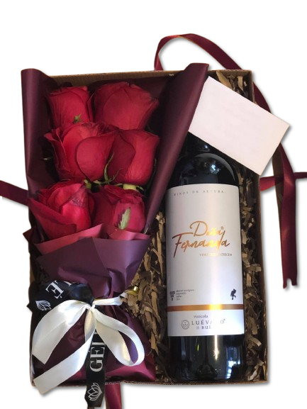 Rosas con vino Bello